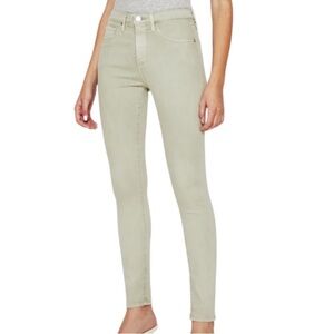 NWT AG Farrah High Rise Seamless Ankle Jeans in Sulfur Natural Agave Size 25